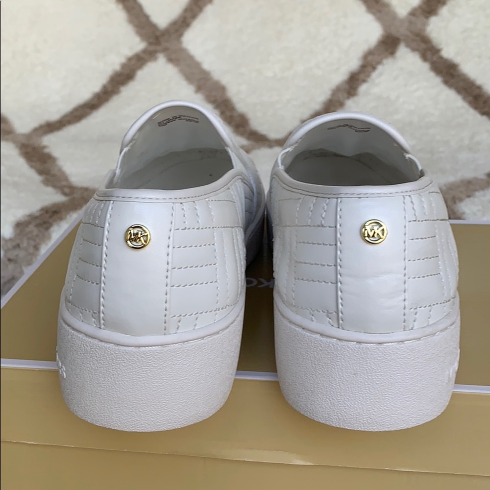 MICHAEL KORS TEDDY SLIP ON NAPPA PU OPTIC WHITE - Picture 10 of 16